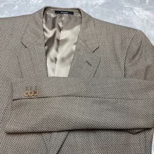 Mani Giorgio Armani Blazer Jacket Mens‎ 44 Tan Micro Argyle Wool Blend 2 Button